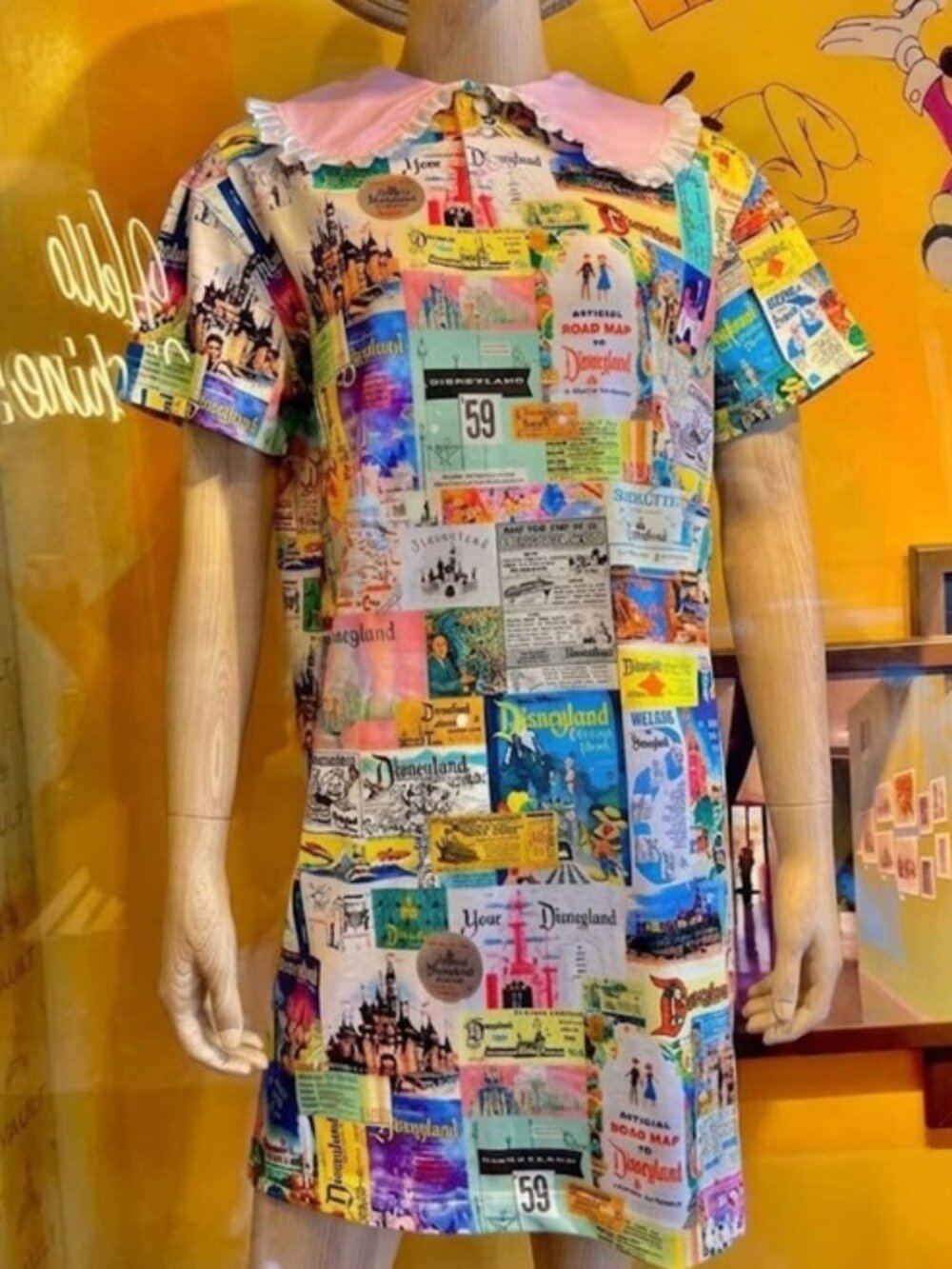 Disney 100 Eras Vintage Collection Disneyland Poster Dress Womens Medium